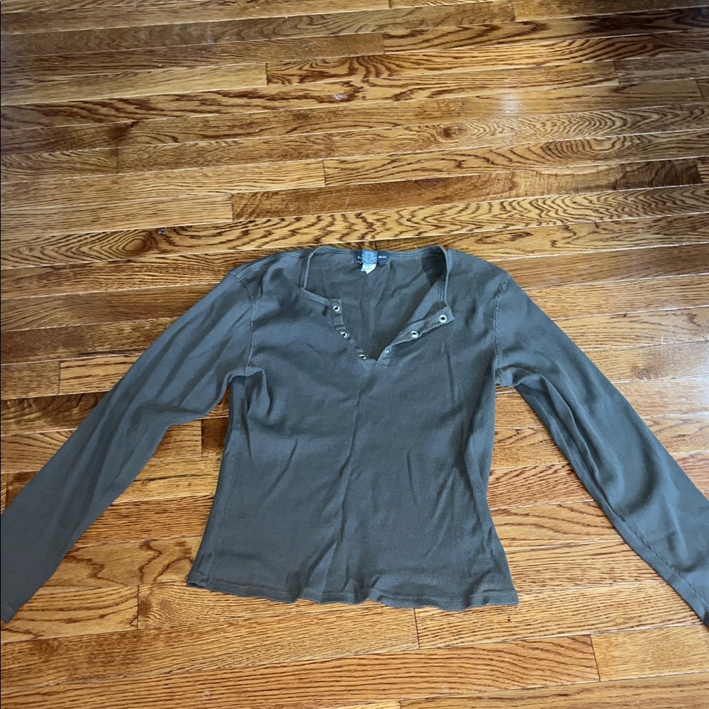 Banana Republic Long Sleeve Top in Olive